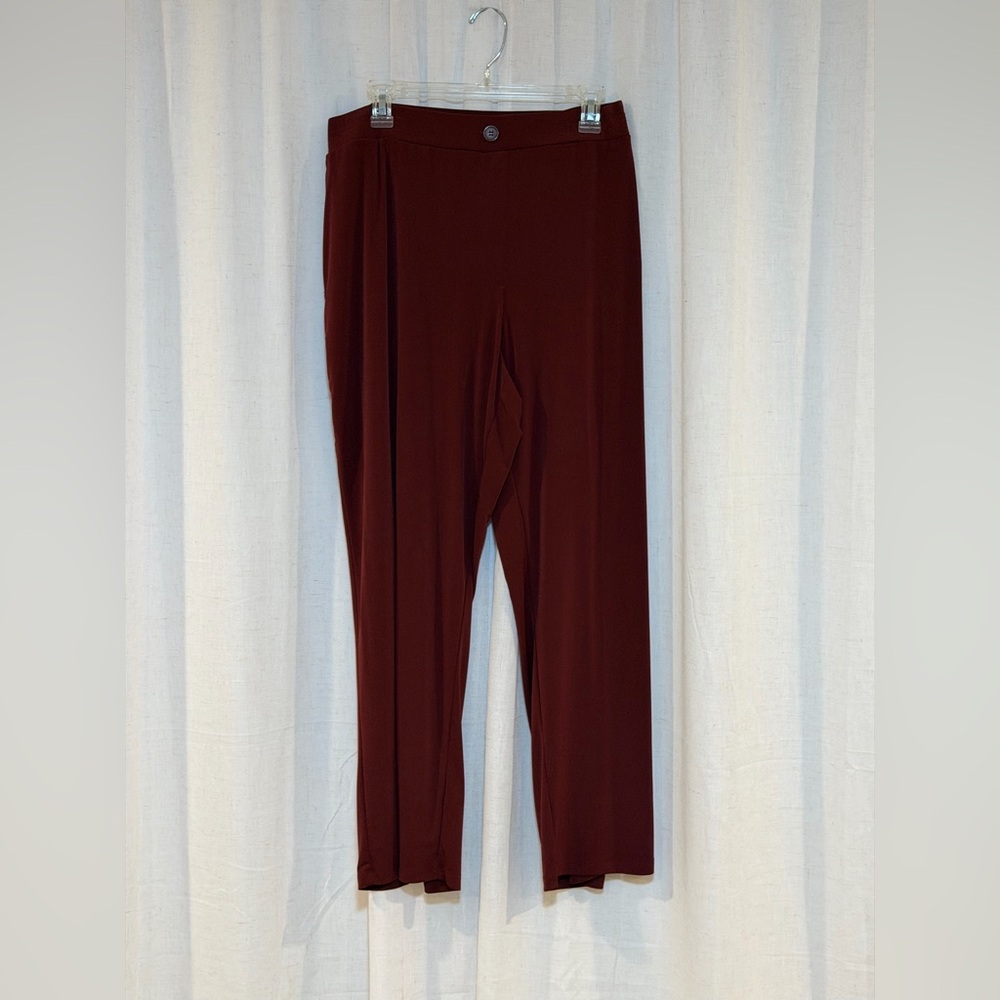 Susan Graver Stretch Leggings in Wine Red